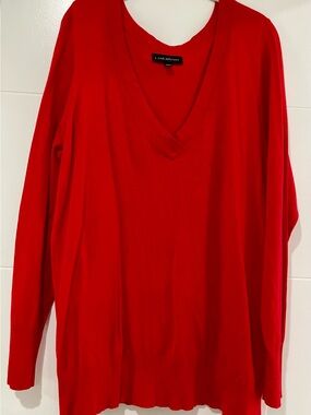 Lane Bryant Red V-Neck Sweater